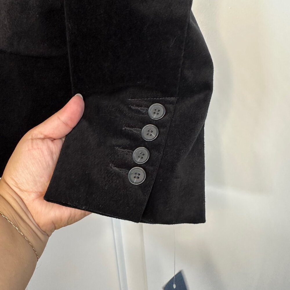 Charter Club Black Velvet Blazer Jacket 18 - NEW - Picture 9 of 16